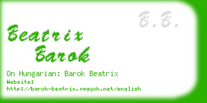 beatrix barok business card